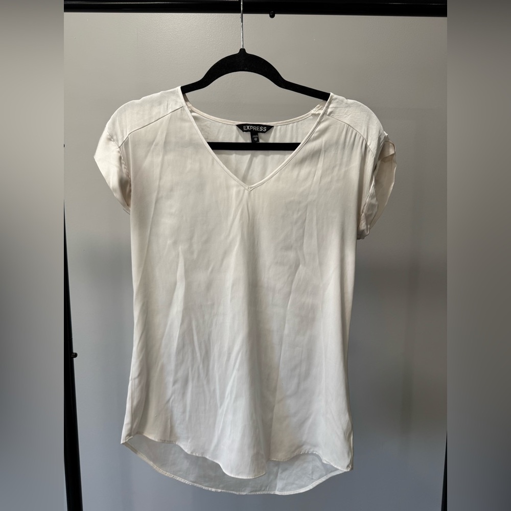 Express Women's Elegant Cream Blouse